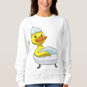 Duck am Baden mit Badewanne & Schaumbad Sweatshirt