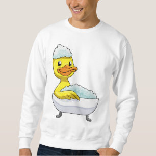 Duck am Baden mit Badewanne & Schaumbad Sweatshirt