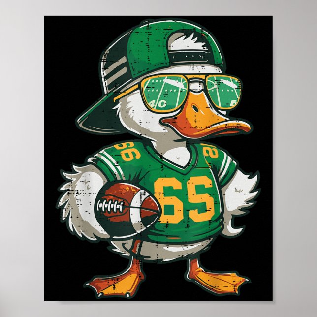 Duck American Football Sungles Cool Srts Men Boys Poster (Vorne)