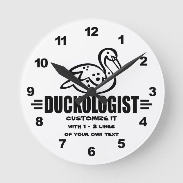 Duck anpassen runde wanduhr (Vorderseite)