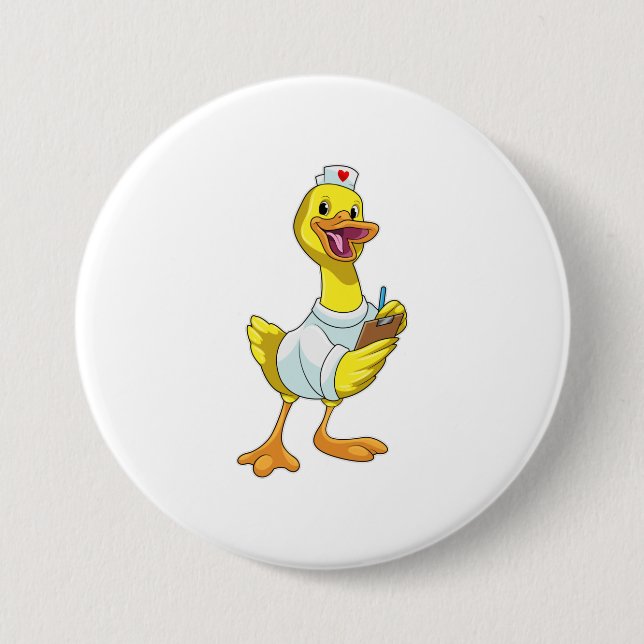 Duck as Nurse with Heart Button (Vorderseite)