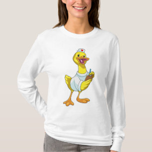 Duck as Nurse with Heart T-Shirt