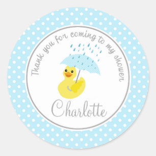 Duck Baby Shower 2inch Danke Kreis Runder Aufkleber