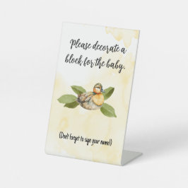 Duck Baby Shower Decoration Sign Sockelschild
