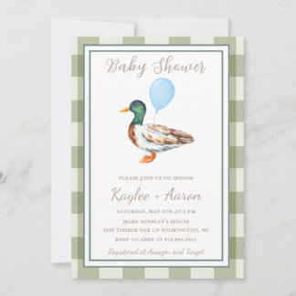 Duck Baby Shower Einladung