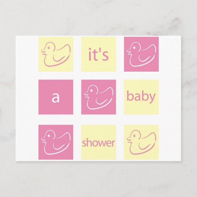 Duck Baby Shower Einladung (Vorderseite)