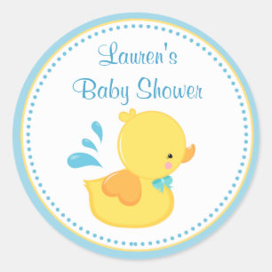 Duck Baby Shower Gevor Tag Stickers