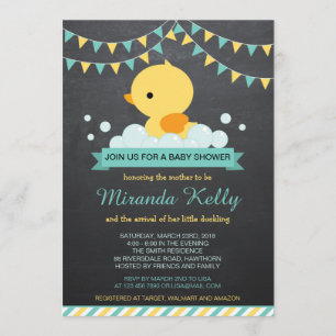 Duck Baby Shower Invitation / Gummi Duck Einladung