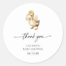 Duck Babydusche Wasserfarbe Danke Sticker