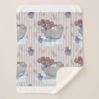 Duck Balloons Nursery Theme Baby Cloth Sherpadecke