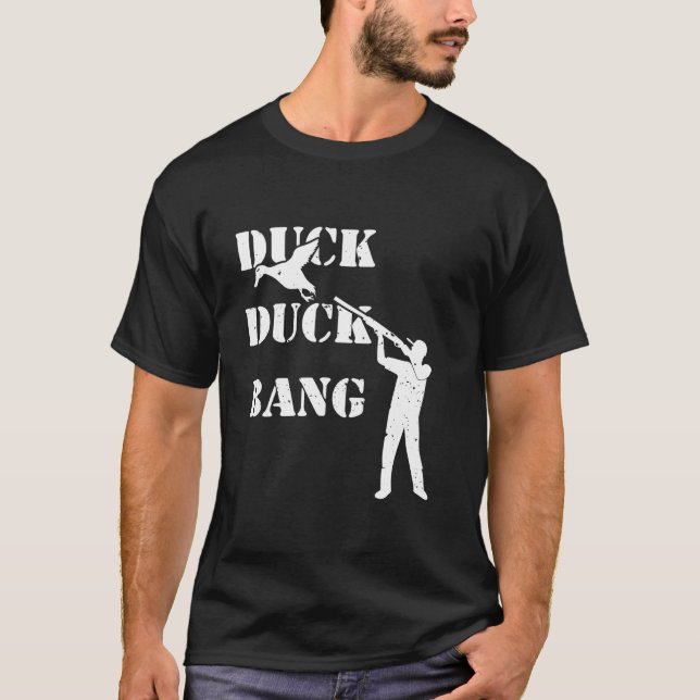 Duck Bang Duck Jagd Marsh Duck T-Shirt (Vorderseite)