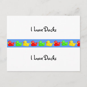 Duck Banner, I Liebe Enten, I Liebe Enten Postkarte