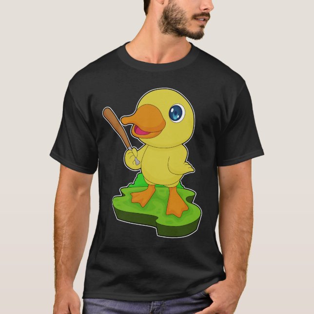 Duck Baseball Baseball bat Sports T-Shirt (Vorderseite)