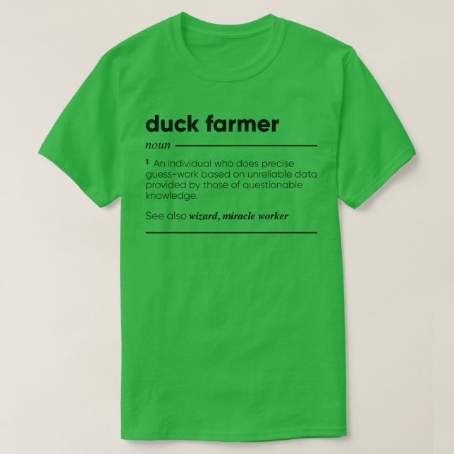 Duck Bauer Funny T-Shirt (Design vorne)