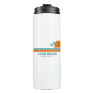 Duck Beach North Carolina Sun Palm Trees Thermosbecher