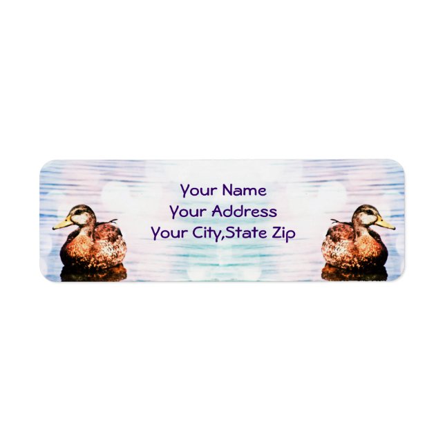 Duck Beauty Address Labels (Vorne)