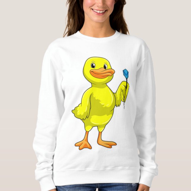 Duck bei Darts mit Dart Sweatshirt (Vorderseite)