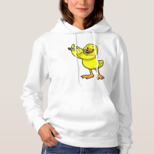 Duck bei Musik mit Flute Hoodie