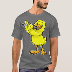 Duck bei Musik mit Flute T-Shirt
