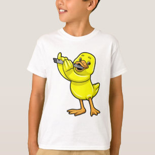 Duck bei Musik mit Flute T-Shirt