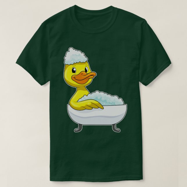 Duck beim Baden mit Bathtub Foam T-Shirt (Design vorne)