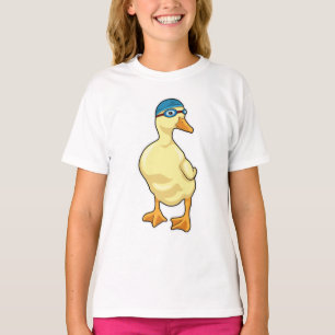 Duck beim Baden mit Schwimmbrille T-Shirt