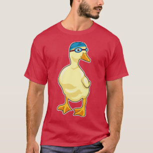 Duck beim Baden mit Schwimmbrille T-Shirt