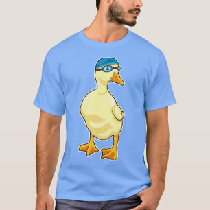 Duck beim Baden mit Schwimmbrille T-Shirt