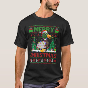 Duck Bird Lover Xmas Lighting Ugly Enck Weihnachte T-Shirt