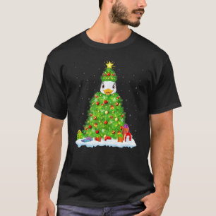 Duck Bird Xmas Leuchtend Tree Funny Duck Weihnacht T-Shirt