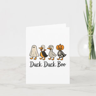 Duck Boo Costume Funny Goose Halloween _1 Karte