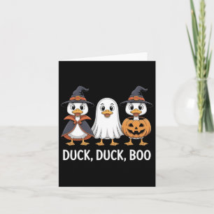 Duck Boo Funny Duck Pumpkin Retro Men H Karte