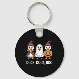 Duck Boo Funny Duck Pumpkin Retro Men H Schlüsselanhänger
