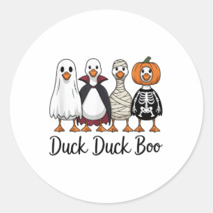 Duck Boo Funny Goose Halloween Kostüm _1 Runder Aufkleber