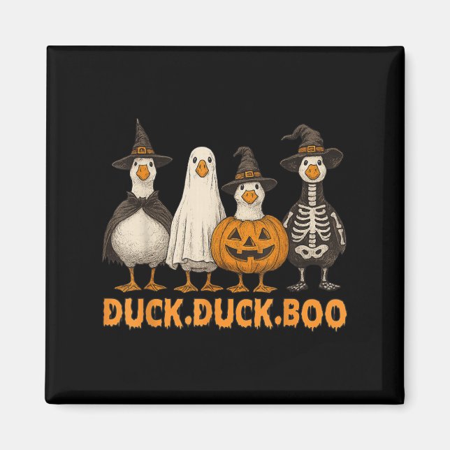 Duck Boo Funny Niedlich Soky Halloween Familiengos Magnet (Vorne)
