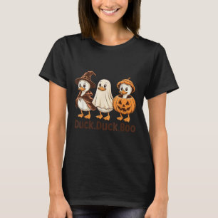 Duck Boo Funny Niedlich Spooky Halloween Retro Gan T-Shirt