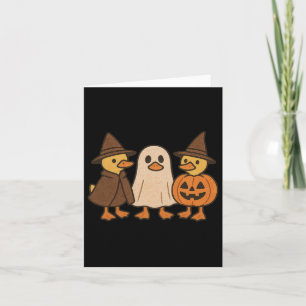 Duck Boo Funny Spooky Halloween Niedlich Trio Ghos Karte