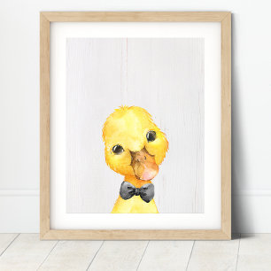 Duck Bowtie Farm Kinderzimmer Art Print Poster