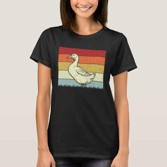 Duck  Boys Girls Vintage Duck Retro T-Shirt (Vorderseite)