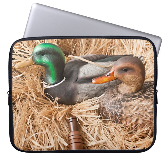 Duck Call Mallard Drake Jagd 15" Laptop Case (Vorderseite)