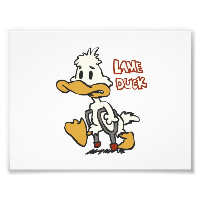 Duck-Cartoon-Klinge Choose Background | Fotodruck (Vorne)