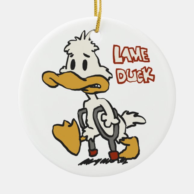 Duck-Cartoon-Klinge Choose Background | Keramik Ornament (Vorne)