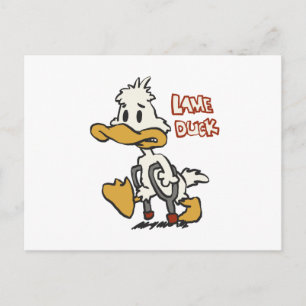 Duck-Cartoon-Klinge Choose Background Postkarte