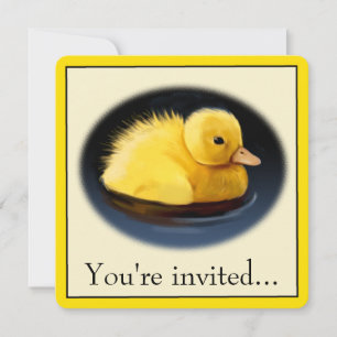 Duck Chick Birthday Party Einladung