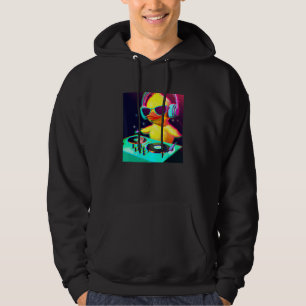 Duck Chick DJ Party Club Disc Jockey Gif EDM Dance Hoodie