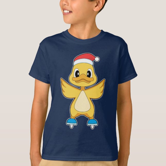 Duck Christmas Ice skating T-Shirt (Vorderseite)
