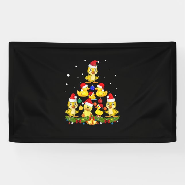 Duck Christmas Tree Banner (Horizontal)