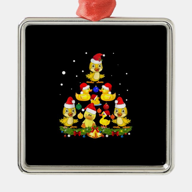 Duck Christmas Tree Ornament Aus Metall (Vorne)