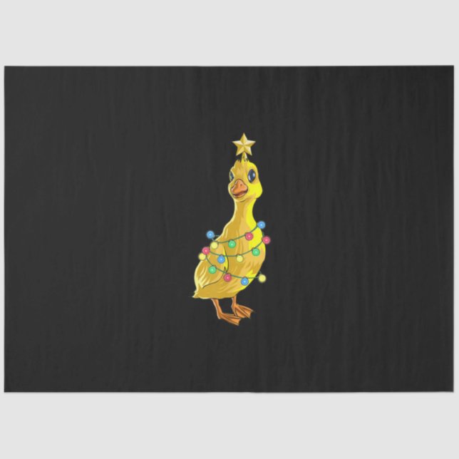 Duck Christmas Tree T Lights Decor Star Geschenk X Seidenpapier (Vorderseite)