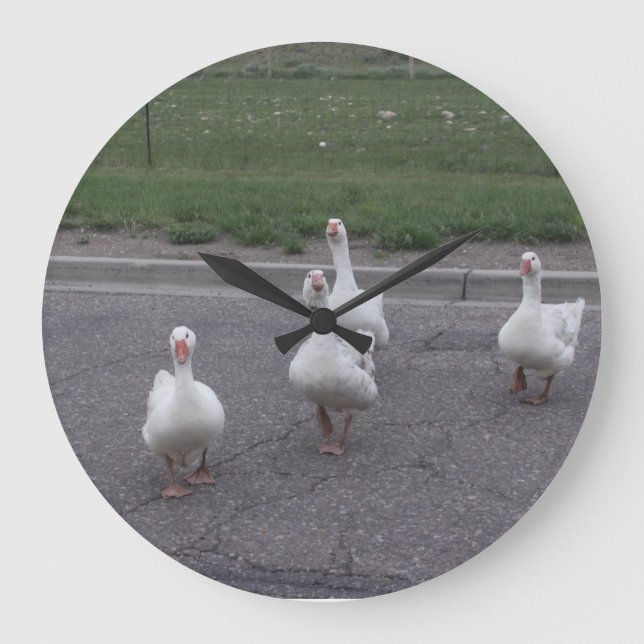 Duck Clock Große Wanduhr (Vorderseite)